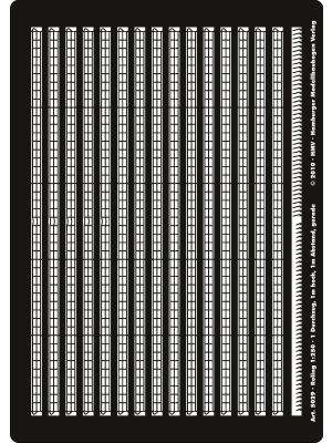 Reling 1:250, 1 Durchzug, gerade, schwarz, 1m x 1m