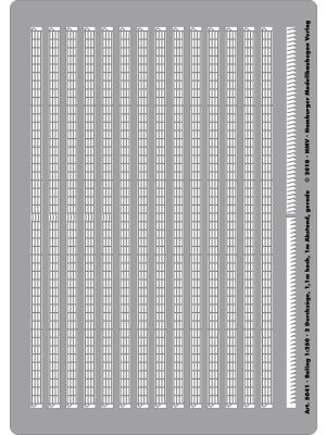 Reling 1:250, 2 Durchzüge, gerade, dunkelgrau, 1,1m x 1m