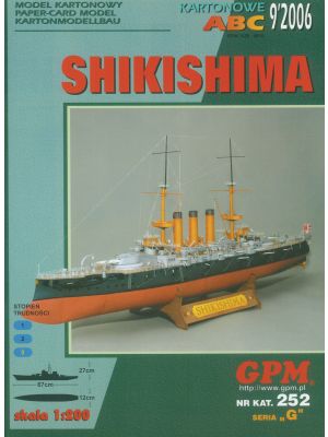 Japanisches Schlachtschiff Shikishima 1900