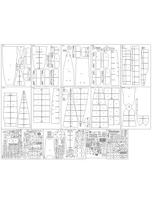 Lasercutsatz Spanten für Nagato