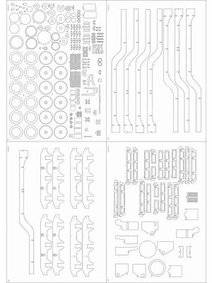 Lasercutsatz Spanten für Eisenbahn-Batterie Gneisenau 15 cm SK L/45