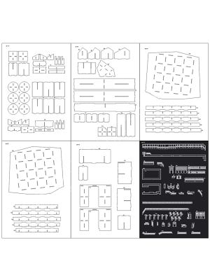 Lasercutsatz Spanten und Details für Inselburg Trakai