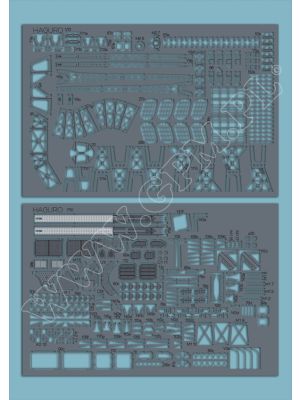 Lasercutsatz Details und Relinge für IJN Haguro