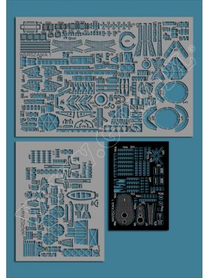 Lasercutsatz Details und Relinge für ORP Warszawa