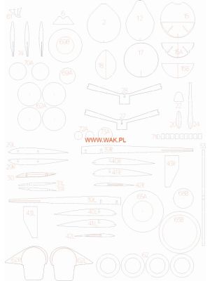 Lasercutsatz Spanten für PZL P.11g Kobuz