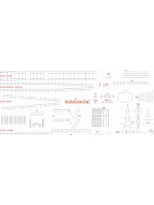 Lasercutsatz Reling für Torpedoboot T-13