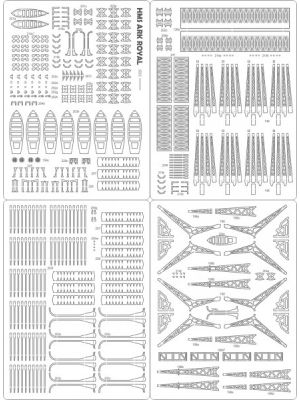 Lasercutsatz Details für Ark Royal