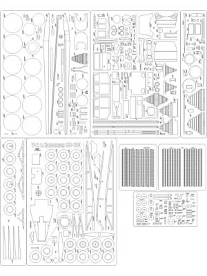 Lasercutsatz Spanten und Details für SS100 mit V-2