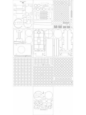 Lasercutsatz Spanten und Details für Tiger I Ausf. E