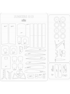 Lasercutsatz Spanten und Details für Junkers F.13