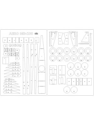 Lasercutsatz Spanten für Aero MB-200