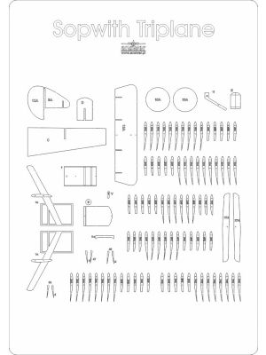 Lasercutsatz Spanten für Sopwith Triplane