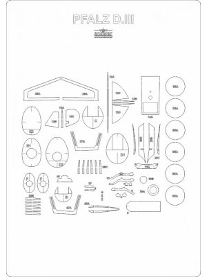 Lasercutsatz Spanten für Pfalz D.IIIa