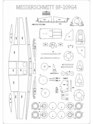 Lasercutsatz Spanten für Bf-109 F-2