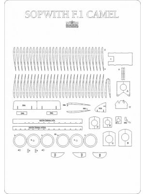 Lasercutsatz Spanten für Sopwith Camel F.1