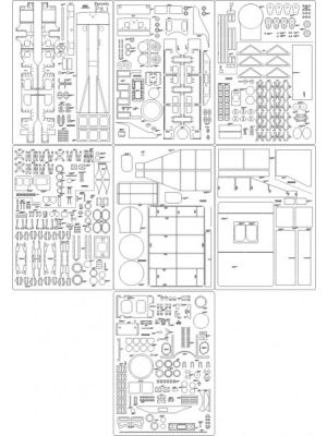 Lasercutsatz Spanten und Details für P3.1