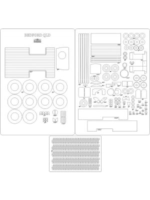 Lasercutsatz Spanten, Profile und Details für Bedford