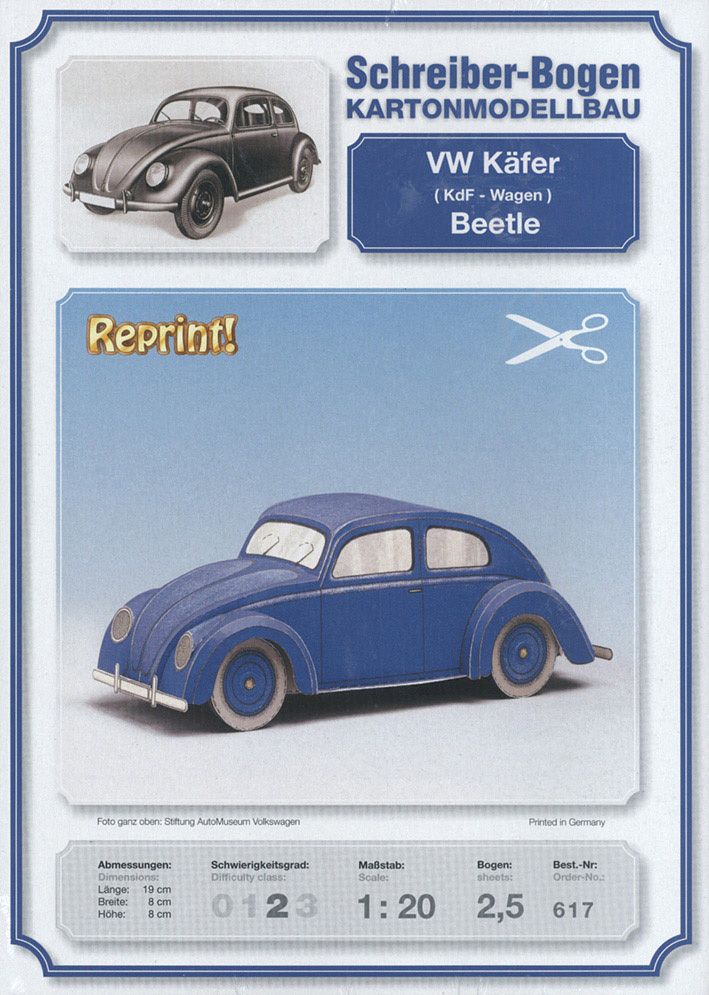 VW Käfer - fentens Kartonmodellbau