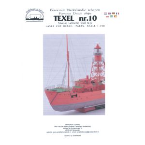 Feuerschiff Texel Nr. 10 Reling und Details in Lasertechnik