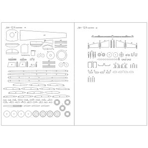 Lasercutsatz Spanten für Samolot Sanitarny Jak-12A