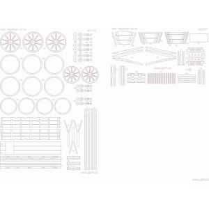 Lasercutsatz Spanten für Polnische Kutsche