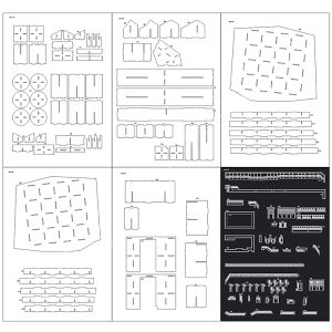 Lasercutsatz Spanten und Details für Inselburg Trakai