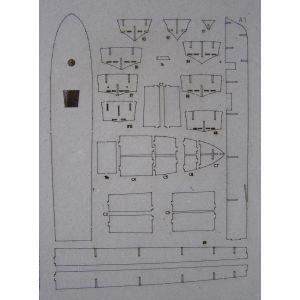 Lasercutset Spanten für Torpedoboot D-3