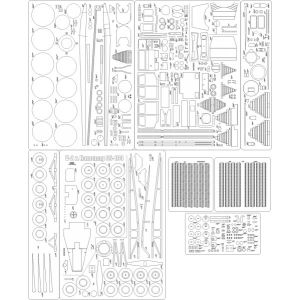 Lasercutsatz Spanten und Details für SS100 mit V-2