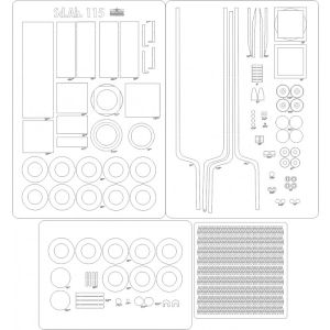 Lasercutsatz Spanten und Details für Sd.Ah. 115