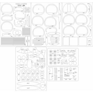 Lasercutsatz Spanten und Details für Casa C-295M KAF