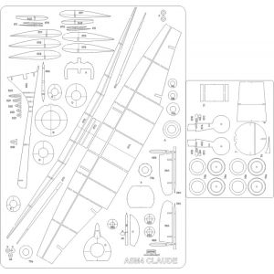 Lasercutsatz Spanten für A5M4 Claude