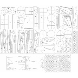 Lasercutsatz Spanten für 747-400 