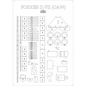 Lasercutsatz Spanten für Fokker D.VII (OAW)