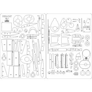 Lasercutsatz Spanten für Hellcat Mk.I