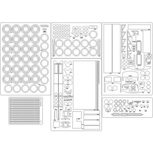 Lasercutsatz Spanten und Details für Tatra 111