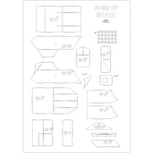 Lasercutsatz Spanten für Ford 3 Ton M1918