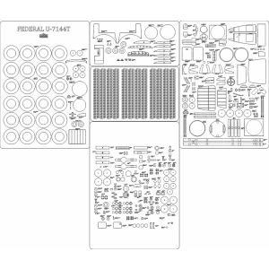 Lasercutsatz Spanten und Details für U-7144 T